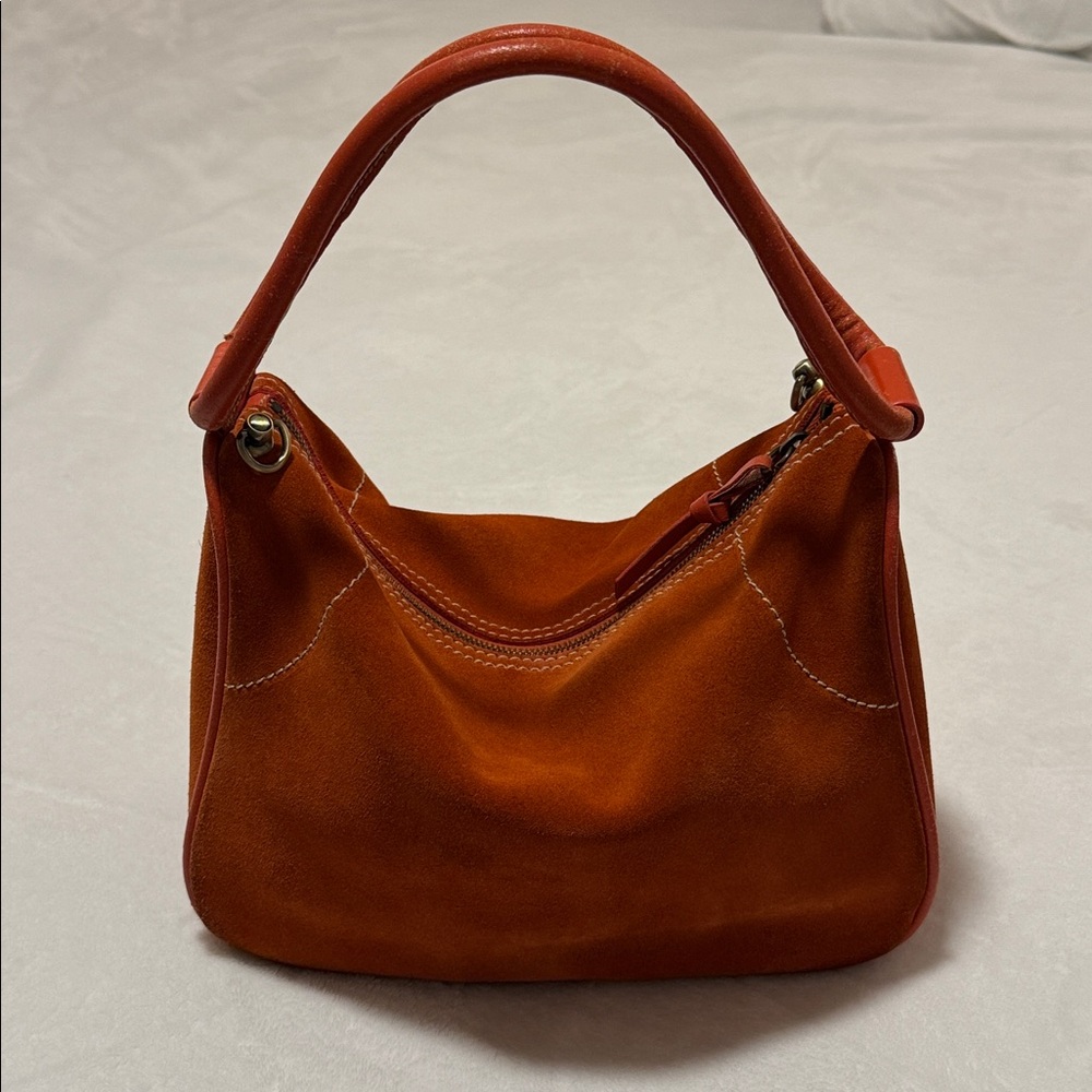Miu Miu Dark Orange Suede Handbag